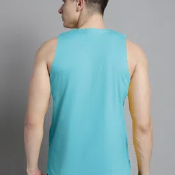 FBAR Pack Of 2 Round Neck Sleeveless Pure Cotton Innerwear Gym Vests image 4