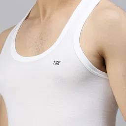 Lux Cozi Men Pack Of 5 Solid Pure Cotton Innerwear Undershirt Vests image 3