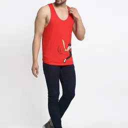 Friskers Men Red & Grey 3 T-shirt image 5