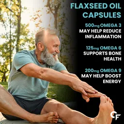 carbamide forte Flaxseed Oil Capsules 1000mg Cold Pressed with Omega 3 Capsules image 5