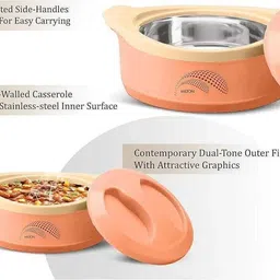 milton New Marvel 2500 Inner Steel Casserole, 2360 ml Cook and Serve Casserole image 4