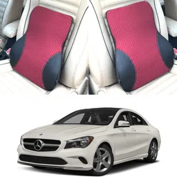 oshotto Black, Red Fabric, Leatherite Car Pillow Cushion for Mercedes Benz-picture-16