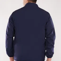 Yaqr Men's Navy Blue Wind Cheater Jacket Solid Men Wind Cheater image 2