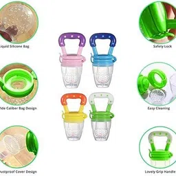 ss enterprises Silicone Baby Infant Fruit Feeder Dummy Pacifier Newborn Nipple(Pack of 2) Teether and Feeder image 2