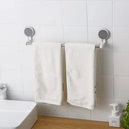 adl passion Self-Adhesive Towel Rack, Wall Mounted Bath Towel Rack for Bathroom and Kitchen White Towel Holder-picture-14