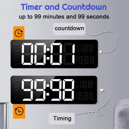 dwiza enterprise Digital Orange, Black Clock image 2