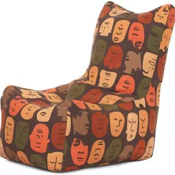 style homez Large CANVAS CLASSIC CHAIR, Cotton Abstract Printed Bean Bag Chair With Bean Filling-picture-25