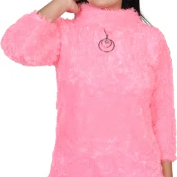 ikonic fashion Casual Regular Sleeves Solid Women Pink Top-picture-34