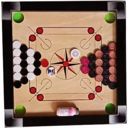 gamers hub Wood Small Size 20X20 with two set coins,striker & powder 8 cm Carrom Board-picture-20