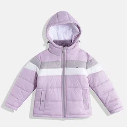 Okane Girls Striped Detail Hooded Padded Jacket-picture-12