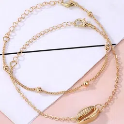 OOMPH Sea Shell Detail Layered Anklet-picture-39