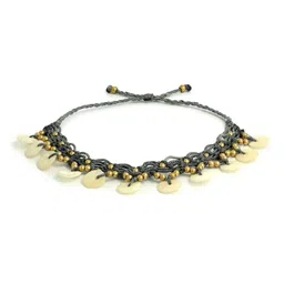 EL REGALO Off White & Grey Beaded Anklet-picture-42