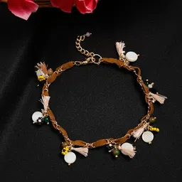 Madame Assorted Suede Shell Tassel Anklet-picture-30