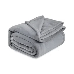 bsb home Grey Fleece AC Room 300 GSM Single Bed Blanket-image-71