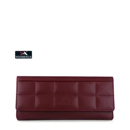 YESSBENZA Women Maroon Quilted Two Fold Wallet-image-12