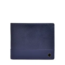 Belwaba Men Navy Blue Textured Leather Two Fold Wallet-picture-41