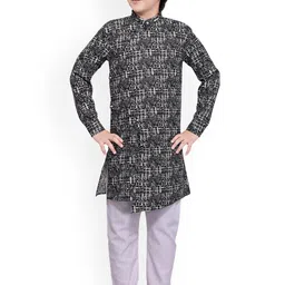 BAESD Boys Abstract Printed Regular Kurta with Pyjamas-picture-13