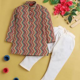 Jeetethnics Boys Printed Regular Kurta with Pyjamas-picture-48