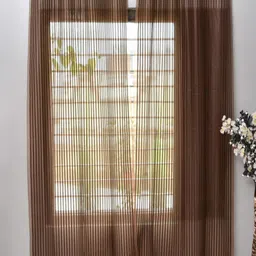 Homefab India Unisex Brown Curtains and Sheers-image-30