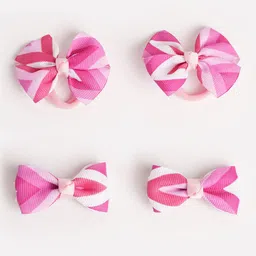 RIBBON CANDY Girls Set of 4 Ponytail Holders & Alligator Hair Clip-image-33