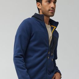 XYXX Men Regular Fit Colorblock Fleece Jacket-picture-17
