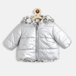 Chicco Girls Silver-Toned Reversible Padded Jacket-picture-27
