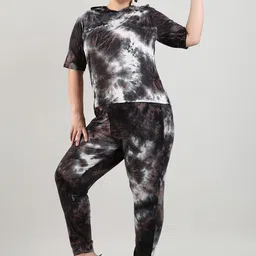 Instafab Plus Size Dyed Short Sleeve T-Shirt & Trouser Co-Ords image 2