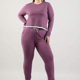 Instafab Plus Pure Cotton T-Shirt With Trousers Co-ords-picture-1