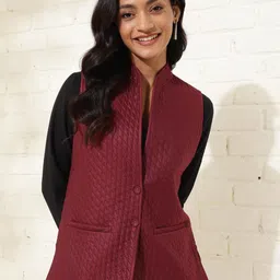 Fabindia Woven-Design Women Nehru Jacket-picture-37