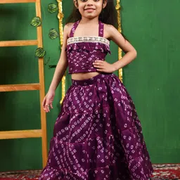 Rangpur Girls Printed Ready to Wear Lehenga &-image-45