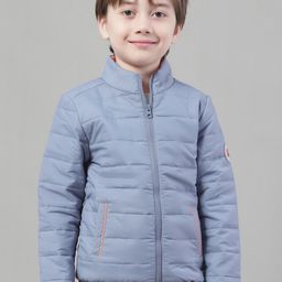 HOUSE OF VEDAS Boys Mock Collar Long Sleeve Lightweight Zip Detail Padded Jacket-picture-9