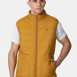 t-base Men Mustard Lightweight Puffer Jacket-picture-1