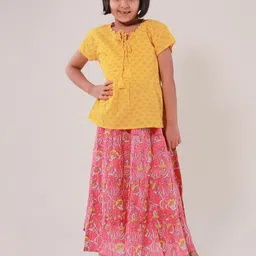 Sangria Girls Printed Pure Cotton Lehenga Choli Set-image-52