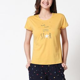 Zeyo Typography Printed Pure Cotton Night Suit-picture-45
