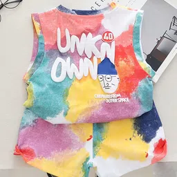 INCLUD Boys Abstract Printed Tshirt With Shorts-picture-42