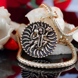 NAKABH Men Brass Rhodium-Plated Oxidised Chain-picture-41