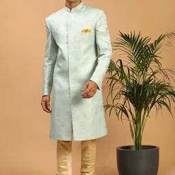 VASTRAMAY Men Self-Design 2-Pcs Sherwani Set-image-47