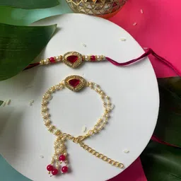 I Jewels Bhaiya Bhabhi Rakhi Set with Roli Chawal & Card-picture-52