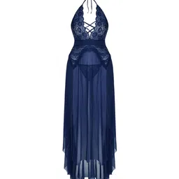 Xivir Women Self Design Halter Neck Baby Doll-picture-37