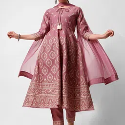 Berrylicious Ethnic Motifs Printed Anarkali Kurta with Trousers & Dupatta-picture-13