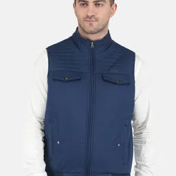 Monte Carlo Men Solid Stand Collar Bomber Jacket-picture-28