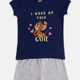 Pantaloons Junior Girls Jerry Printed T-shirt with Shorts image 1