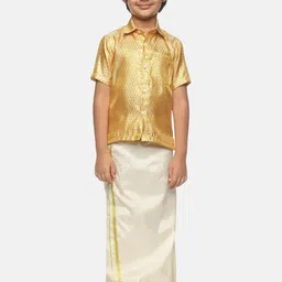 Sethukrishna Boys Gold-Toned Shirt with Dhoti-picture-37