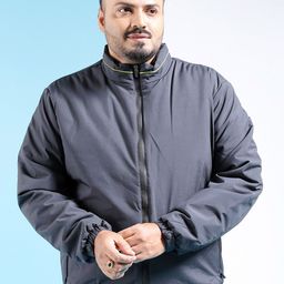 hardsoda by the indian garage co HARDSODA Plus Size Mock Collar Lightweight Padded Jacket-picture-15