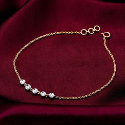 GIVA Dazzling Cascade 14KT Gold Diamond Studded Bracelet-1.48 gm-picture-12