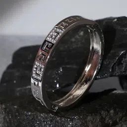 SOHI Silver-Plated Kada Bracelet image 1