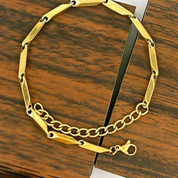 NAKABH Men Set of 2 Gold-Plated Stainless Steel Link Bracelet-picture-15