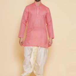 Sethukrishna Mandarin Collar Regular Kurta with Dhoti Pants-picture-29