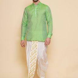 Sethukrishna Self Design Kurta with Dhoti Pants Set-picture-30
