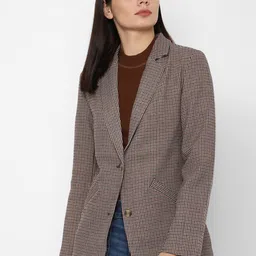 AMERICAN EAGLE OUTFITTERS Checked Single Breasted Blazer-image-21